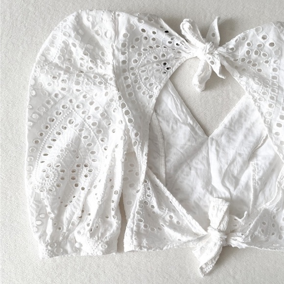 Nwot Open-Back Eyelet Blouse - Picture 11 of 12